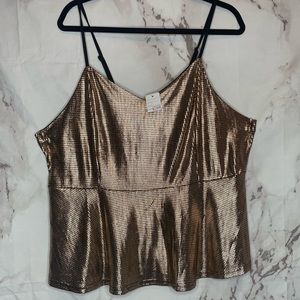 Copper gold tank top